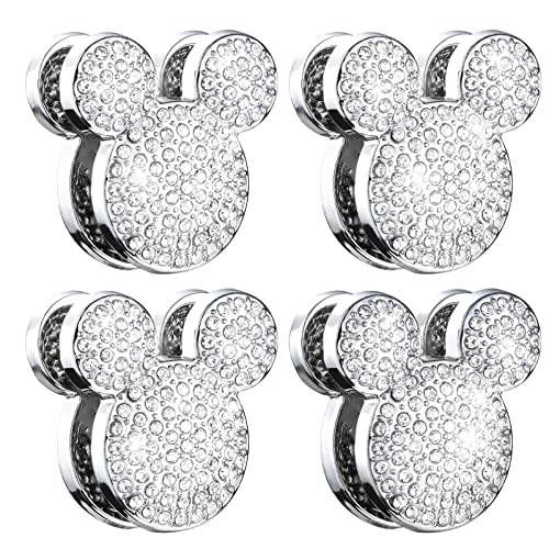 Pangpai Bling Car Hooks, Cute Rhinestones Car Organizer Interior Accessories, Dashboard Decorations Hook for Purse Umbrellas Grocery Bags Handbag, 4-Pack - color: mickey*4