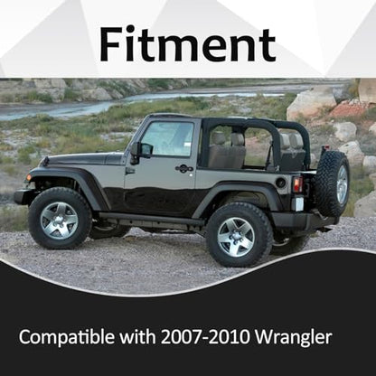 Rear Seat Belt Turning Loop Cover Compatible with Wrangler JK 2007-2010 Replace#:5HU37XDVAC - size: 5HU37XDVAC