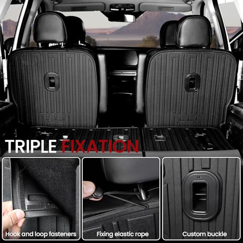 Kick Mats Backrest Mats for 2020-2024 2025 Kia Telluride 7 Passenger Captain Chairs Car Mats Accessories, All Weather TPE Interior Protector(2nd Row Backrest Mats)