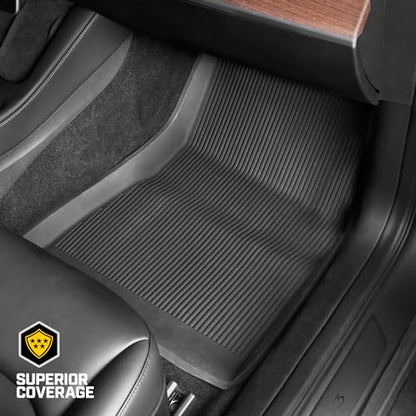 Cat® JustFit™ 3D Floor Mats for Tesla Model 3 2017–2024 Custom Fit Floor Mats Full Set, All Weather Waterproof TPE Car Mats, Heavy Duty Tesla Model 3 Accessories for Ultimate Interior Protection