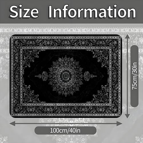 Universal Car Trunk Mat 29" x 39", Black Retro Bohemian Style All Weather Durable Cargo Mat Protector for SUV, Truck, Van | Stylish Cargo Liner Cover Leopard Print Car Accessories - color: Retro Bohemian Style