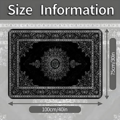 Universal Car Trunk Mat 29" x 39", Black Retro Bohemian Style All Weather Durable Cargo Mat Protector for SUV, Truck, Van | Stylish Cargo Liner Cover Leopard Print Car Accessories - color: Retro Bohemian Style