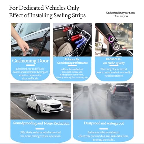 Dust Proof&Weather Stripping for Windshield，Edge Protector，2 * 31in Total is 62 in，Noise Insulation Weatherstrip，Window Moulding Trim Seal Belt，Auto Interior Accessories for Tailgate.