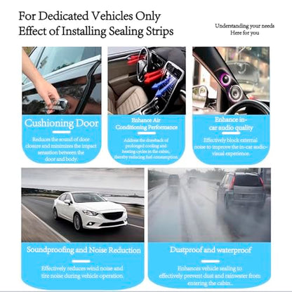 Dust Proof&Weather Stripping for Windshield，Edge Protector，2 * 31in Total is 62 in，Noise Insulation Weatherstrip，Window Moulding Trim Seal Belt，Auto Interior Accessories for Tailgate.
