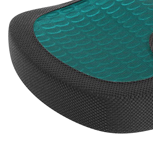 Amazon Basics Comfortable Seat Cushion for Office Chairs, Gel Enhanced Memory Foam, Non-Slip, Cooling Support for Long Sitting, Black