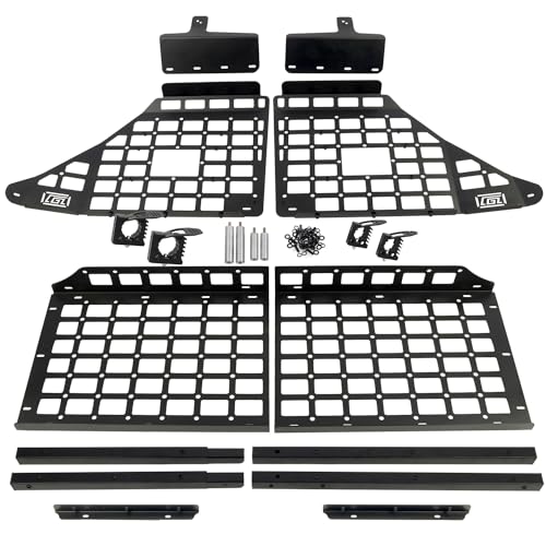 HIGH FLYING for Toyota 4Runner 2010-2024 Car Accessories Modular Storage Molle Panel System Trunk Shelf Luggage Carrier Cargo Racks Trunk Organizer Aluminum Alloy Whole Kit