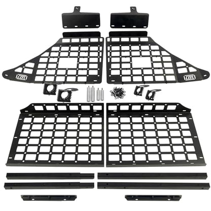 HIGH FLYING for Toyota 4Runner 2010-2024 Car Accessories Modular Storage Molle Panel System Trunk Shelf Luggage Carrier Cargo Racks Trunk Organizer Aluminum Alloy Whole Kit