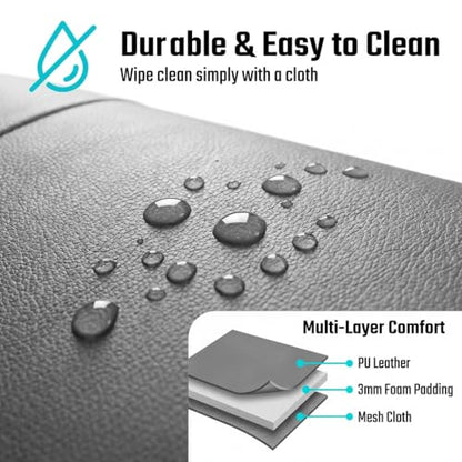 FH Group PU309102 Gray Front PU Leather Seat Cover, Set of 2 (Set Built in Seat Belt Compatible Airbag Ready) - color: Solid Gray - Low Back (Faux Leather), size: Front Set