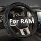 GIANT PANDA Steering Wheel Cover for Dodge Ram 1500 - Car Steering Wheel Covers for Dodge Ram 2500 3500 15.5-16 inch - Black - color: B-Black