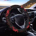 GLENLCWE Red Blood Hand Print Car Steering Wheel Cover,Stretch Steering Wheel Cover Protector Car Interior Accessories Universal 15Inch - color: Red Blood Hand