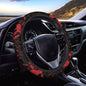 GLENLCWE Red Blood Hand Print Car Steering Wheel Cover,Stretch Steering Wheel Cover Protector Car Interior Accessories Universal 15Inch - color: Red Blood Hand