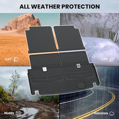 LASFIT Cargo Mat & Backrest Mats Fits for Mercedes Benz GLS 2017-2019 350d / 450/550 / 63 AMG, GL 2013-2016 350/450 / 550/63 AMG, All Weather TPE Trunk Mat for GL&GLS Cargo Liner with Seatback - size: 2013-2019 | For Mercedes Benz GLS | Cargo Mat