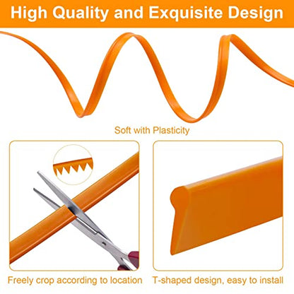 5M/16.4Ft Car Interior Moulding Trim, Universal Car Interior Trim Strips Car Interior Decorative DIY Door Dashboard Gap Trim Strip with Installing Tool (Orange)
