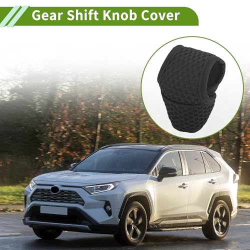 Universal Gear Shift Knob Cover Stick Shifting Handle Protector Automotive Manual Fabric 1 Pc Anti-Slip Black - color: Black