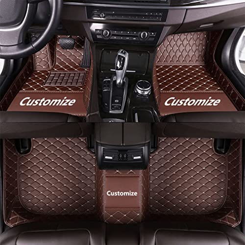 Custom Fit Car Floor Mats - Full Coverage Automotive Leather Floor Liners for Most Vehicles by MingyunSM (Coffee) - color: coffee