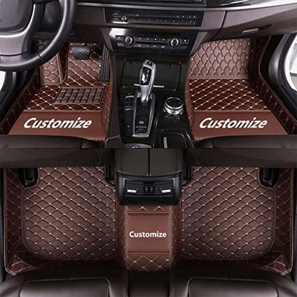 Custom Fit Car Floor Mats - Full Coverage Automotive Leather Floor Liners for Most Vehicles by MingyunSM (Coffee) - color: coffee