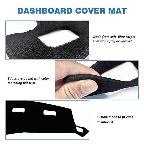 Dashboard Cover Compatible with 2002-2005 Ram 1500 2003-2005 Ram 2500 3500 Black Dash Cover Mat - size: 2002-2005 Dodge Ram
