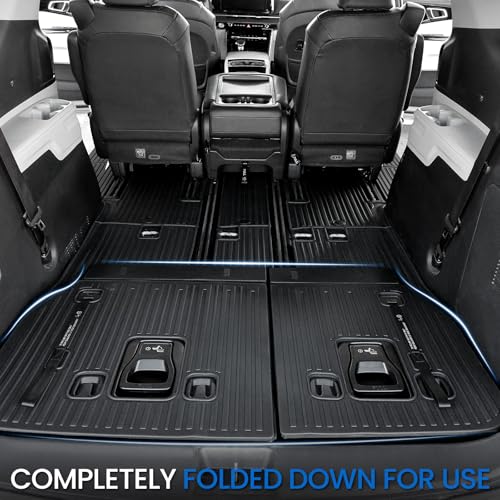 Cargo Lower Mat Backrest Mats for 2022-2025 2026 Kia Carnival, All Weather TPE Seat Back Liners Trunk Lower Well Mat Cargo Liner Accessories (Backrest Mats for 3rd-Row+ Cargo Lower Mat)