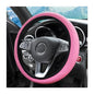 zipelo Elastic Stretch Steering Wheel Cover, Microfiber Breathable Ice Silk, Universal 15 Inch Anti-Slip Car Steering Wheel Protector, Warm in Winter and Cool in Summer for Women (Style2-Pink) - color: Style2-Pink