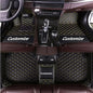 Custom Making Car Floor Mats for 97.5% Car Model Luxury Leather All Weather Waterproof Anti-Skid Full Coverage Liners (Black Yellow line) - color: Black Yellow line
