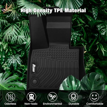 FREEMOTOR802 Compatible with 2014-2016 BMW X5 F15 & 2015-2016 BMW X6 F16 Floor Mats, Black 3D Molded Carpets Liner 1st 2nd Row Protection Pad 3PC TPE Thermo Plastic Elastomer All Weather Protector - size: For BMW X5 F15 2014-2016 & BMW X6 F16 2015-2016