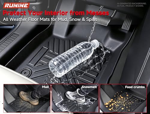 Floor Mats for Ford Escape 2020-2023 2024 2025 2026 (Not for Hybrid), All Weather Protection Custom Floor Mats Trunk Cargo and Car Windshield Cover Set for Car Accessories,Car Floor Liners Set