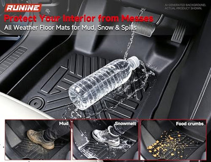 Floor Mats for Ford Escape 2020-2023 2024 2025 2026 (Not for Hybrid), All Weather Protection Custom Floor Mats Trunk Cargo and Car Windshield Cover Set for Car Accessories,Car Floor Liners Set
