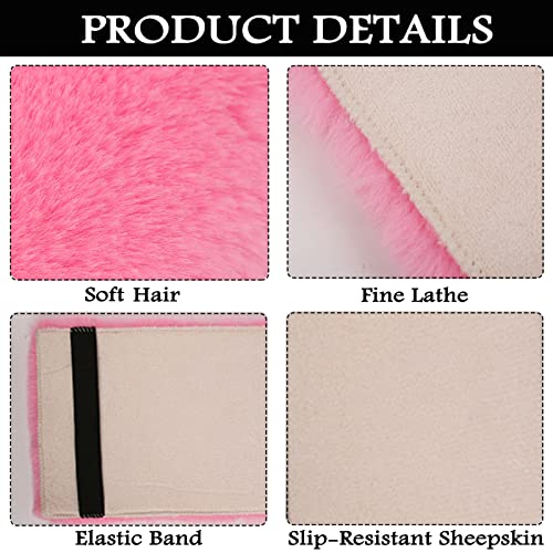 Fluffy Furry Armrest Cover for Car, Auto Center Console Cover Pad Car Soft Console Pad Wool Fur Armrest Seat Box Cover Protector Universal Fit for Most Vehicle, SUV (Pink) - color: Pink