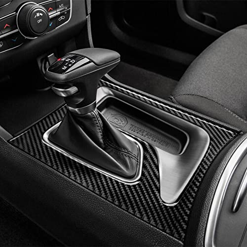 Car Gear Shift Panel Decals for Dodge Charger 2015 2016 2017 2018 2019 2020 2021 2022 2023 Accessories Carbon Fiber Interior Stickers - color: Gear Shift Panel-outer