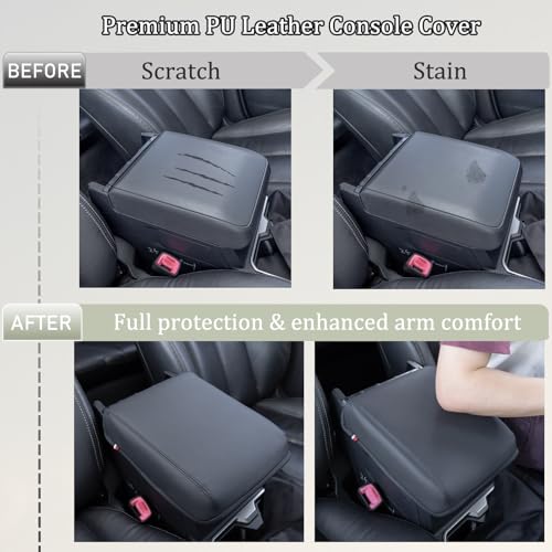 JDMCAR Center Console Cover Compatible with 2025 2026 Toyota 4Runner Accessories, Interior Customized Anti-Scratch PU Leather Armrest Protector Cover - size: Fits 2025+ 4Runner