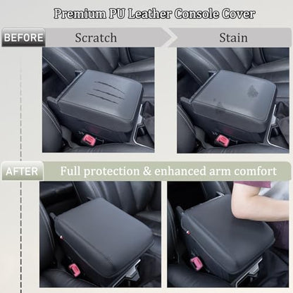 JDMCAR Center Console Cover Compatible with 2025 2026 Toyota 4Runner Accessories, Interior Customized Anti-Scratch PU Leather Armrest Protector Cover - size: Fits 2025+ 4Runner