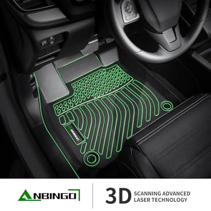 ANBINGO®Floor Mats Fit for Hyundai Kona 2018-2023 (No for EV)&Cargo LinerAll Weather Mats for 2019 Kona TPE Car Mat Rugs for 2020 Kona Rubber Trunk Carpet for 2021 Kona Automotive