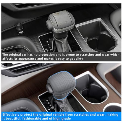 Silicone Gear Shifter Trim Cover for Sienna 2021-2025,Center Console Gear Shift Head Protection Cover Automatic Gear Shift Knob Cover Interior Accessories