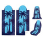 2 Pack Car Seat Towel Covers, Sweat-Proof Microfiber Seat Protectors for Gym, Running, Beach & Workout, Breathable Quick-Dry, Machine Washable, Night Palm Tree Print, Universal Fit - color: Night Palm Tree