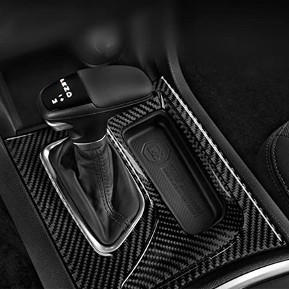 Car Gear Shift Panel Decals for Dodge Charger 2015 2016 2017 2018 2019 2020 2021 2022 2023 Accessories Carbon Fiber Interior Stickers - color: Gear Shift Panel-outer