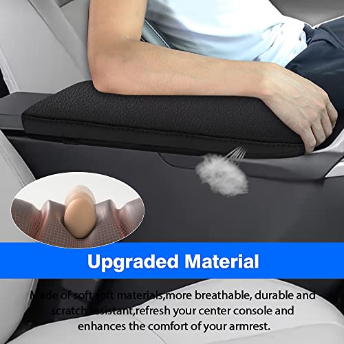 Autorder Center Console Cover for 2023 2024 2025 Toyota bZ4X /Subaru Solterra Accessories Armrest Cover Anti-Scratch Middle Console Pad Leather Armrest Protector - size: 23-25 bZ4X