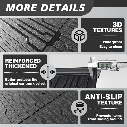 Vehicle Mat Cargo Liner Trunk Compatible with Mach-E 2026 2025 2024 2023 2022 2021Accessories All Weather Protection Heavy Duty Waterproof Easy to Clean Cargo Mat(Upgraded Trunk Liner)