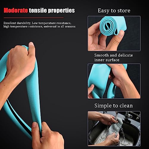 JDDRY Steering Wheel Cover - Silicone Protector - Universal Fit - Light Blue (1PC) - color: Light Blue