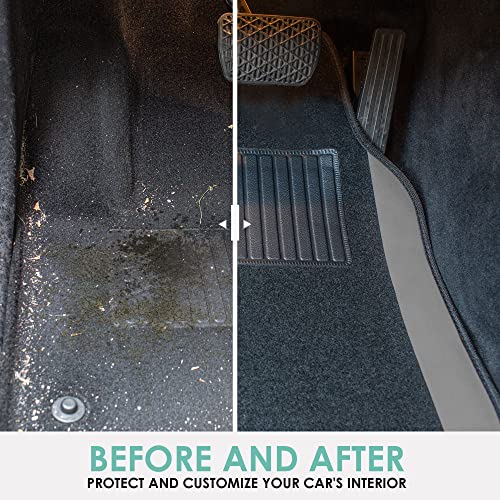 FH Group Automotive Floor Mats – Universal Fit Premium Carpet Car Mats with Driver Heel Pad, Full Set for Cars, SUVs & Trucks - Gray - color: Gray