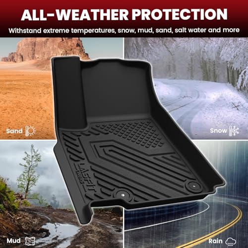 LASFIT Floor Mats for Jeep Grand Cherokee WL 2022-2025 2026 5-Seat (Include 4xe, NOT for L), All Weather TPE Custom Fit Car Mats Floor Liners Cargo Liner Cargo Mat Black - style: Grand Cherokee 2022-2026 Floor Mats