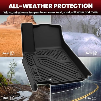 LASFIT Floor Mats for Jeep Grand Cherokee WL 2022-2025 2026 5-Seat (Include 4xe, NOT for L), All Weather TPE Custom Fit Car Mats Floor Liners Cargo Liner Cargo Mat Black - style: Grand Cherokee 2022-2026 Floor Mats