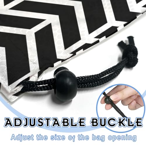 Car Trash Bag Hanging Back of Seat Waterproof Small Cute Printed One-Handed Strap Drawstring Garbage Bags for Car-Black White - color: Black White Car Trash Bag