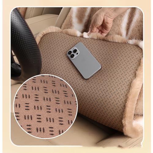 1 Front Seat Fluffy Faux Rabbit Fur Car Seat Cover for Fuzzy Soft Auto Universal Car Seat Plush Vehicle Seat Protector Pad with Non-Slip Backing, Car Accessories Home and Office Chair - color: Grey, size: 1 Pc Front Seat