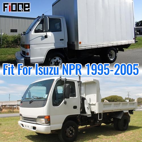 40/60 Split Bench Design Front Seat Cover for Isuzu NPR 1995-2005, Knitted Fabric with Soft Foam Lining, Breathable Seat Protector-Balck