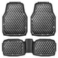 CAR PASS Bling Diamond Black Rubber Car Mats, Heavy Duty Deep Dish All-Weather Floor Mat Anti-Slip 3D Rhombus Waterproof Trim to Fit Liner Universal Glitter Sparkly Shining Rhinestone, 3 Pcs Silver - color: Silver Diamond