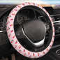 Cute Strawberry Cat Elastic Steering Wheel Cover Non-Slip Breathable Steering Wheel Protector Fit Auto, SUVs, Truck - color: Cute Strawberry Cat