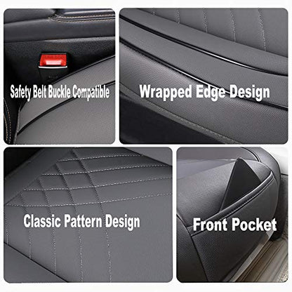 kingphenix Car Seat Cover: Easy to Install, Fits Most Cars, Vans, Trucks, and SUVs – Gray - color: Gray