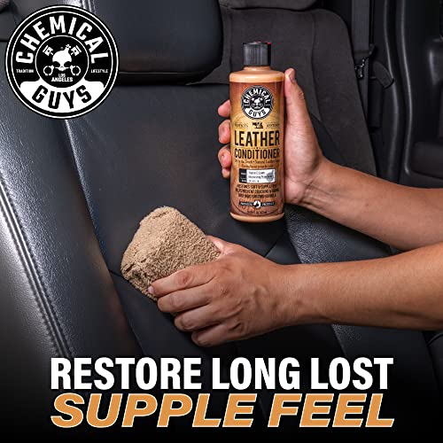 Chemical Guys HOL_113 Leather Lovers Kit for Leather Car Interiors, Furniture, Apparel, Shoes, Sneakers, Boots (Works on Natural, Synthetic, Pleather, Faux Leather and More) (5 Items), 16 oz, Black - size: 16 fl oz (Pack of 1), style: Leather Lovers Kit