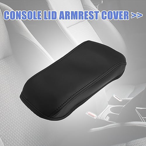 X AUTOHAUX Faux Leather Car Armrest Protector Cover Pad Replacement for Toyota Corolla 2014-2019 Black