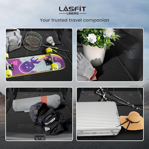 LASFIT Cargo Mat & Seatback Mat for Volkswagen Tiguan 2025-2026, Custom Fit All-Weather TPE Rubber Backrest & Trunk Mats for VW Tiguan Accessories, Waterproof, Easy to Clean, Black - size: 2)2025-2026|For VW Tiguan|Backrest & Trunk